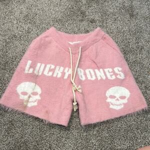 Lucky Bones Pink Skull Shorts